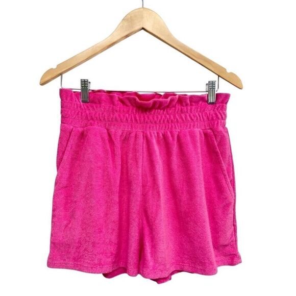 Aqua Swim Shorts Elastic Waistband Terrycloth Pool Pink Size Small NEW - Picture 1 of 6